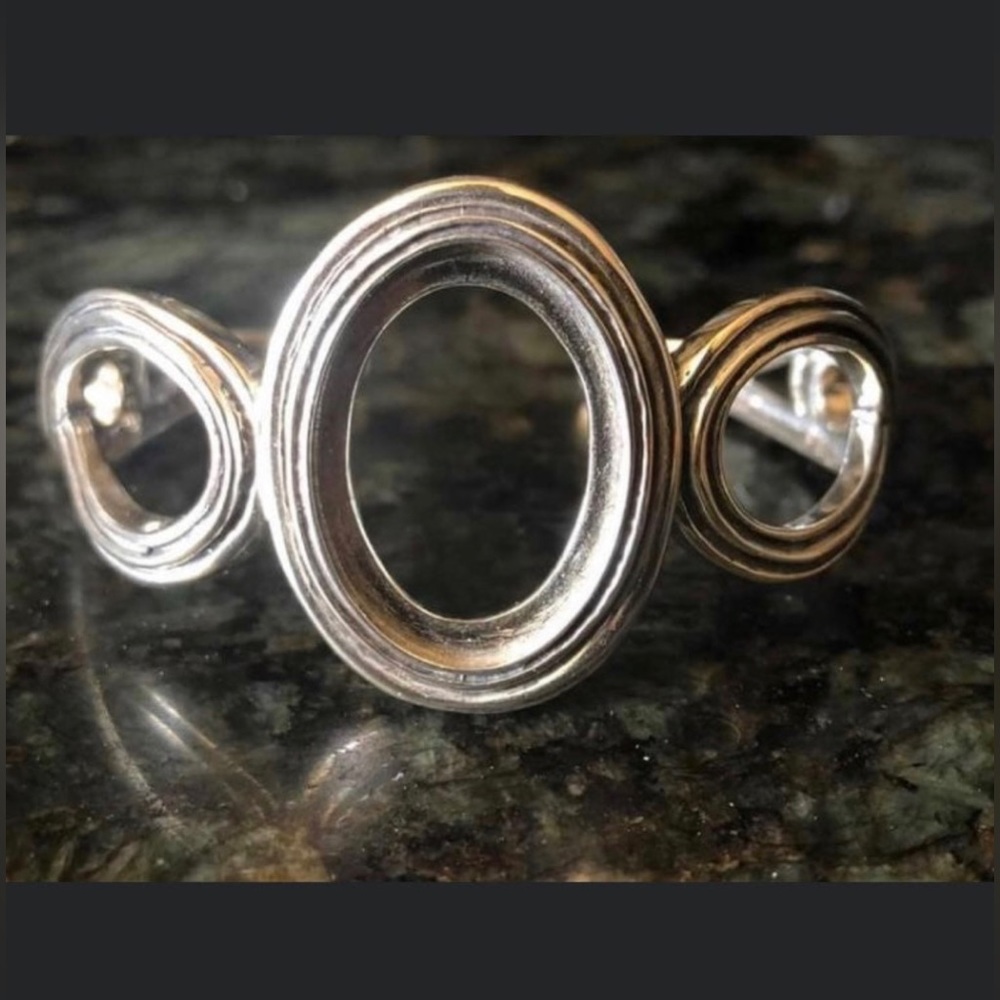 Sterling silver infinity cuff bracelet - Picture 2 of 6